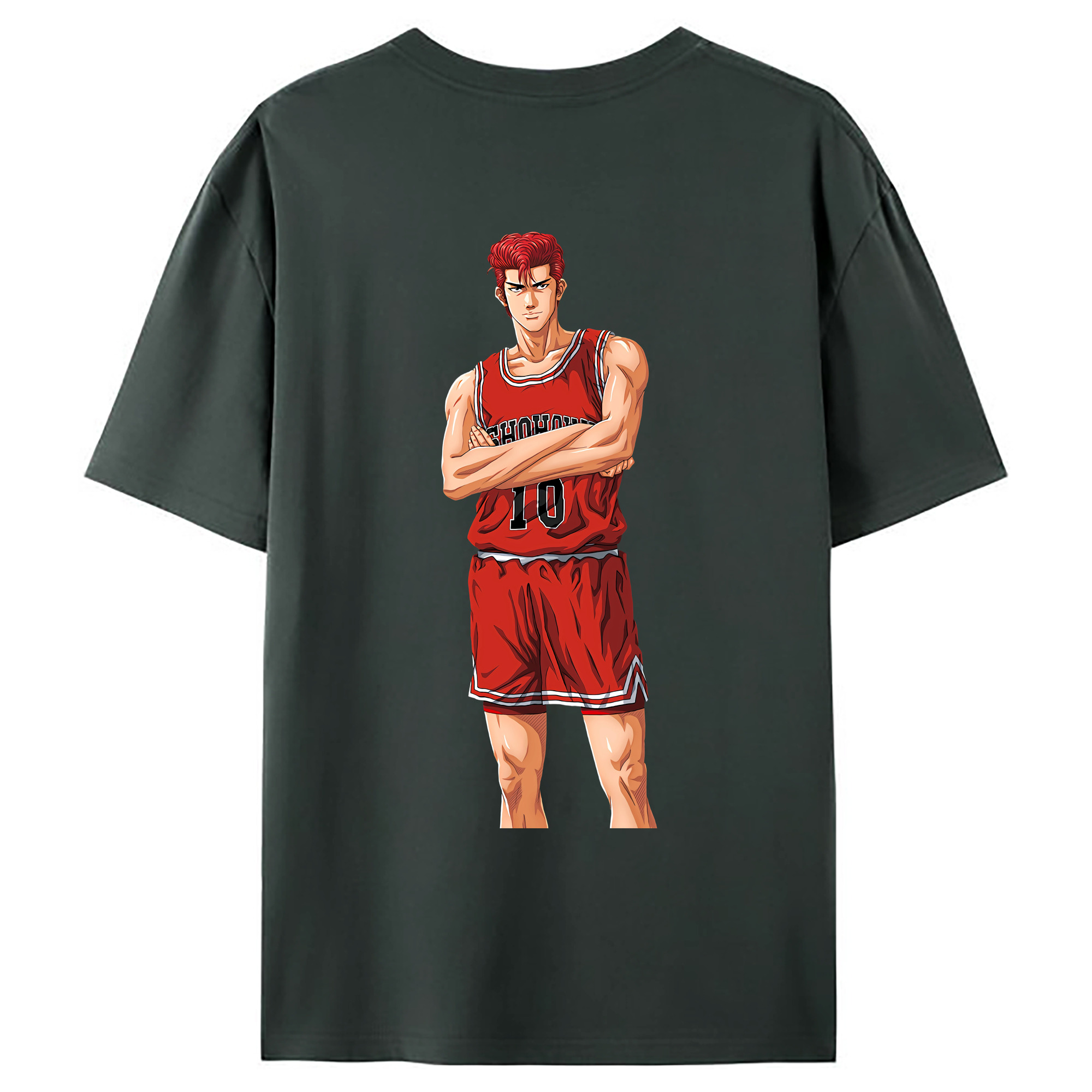 （画像用） SLAM DUNK／スラムダンク 綿100％ メンズ半袖Tシャツ（バックプリント） 通気性